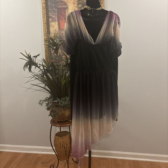 Alexandra Collection Women Tunic XXL Asymmetrical Long Sleeve Rutched Cut Small - Picture 5 of 16